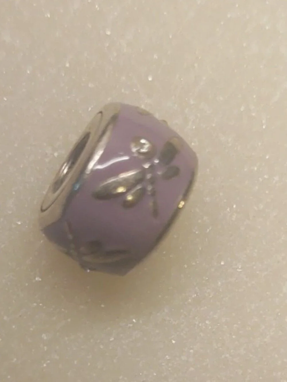 Brighton Rare Dragonfly Lilac Stopper Bead